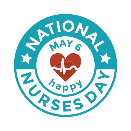 día de las enfermeras, 6 de mayo, fiesta nacional, ilustración vectorial 