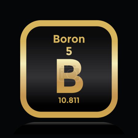 Illustration for Boron periodic table element, chemistry, vector illustration - Royalty Free Image
