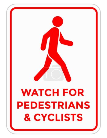 Ilustración de Reloj para peatones y ciclistas signo, hombre caminando, vector de ilustración - Imagen libre de derechos