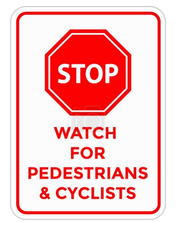 Ilustración de Reloj para peatones y ciclistas signo, parada, vector de ilustración - Imagen libre de derechos