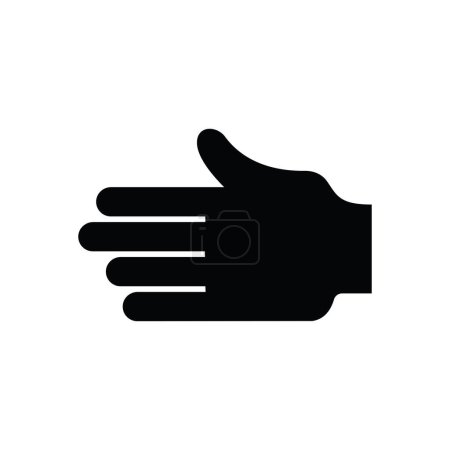 Illustration for Hand icon, black, vector illustration - Royalty Free Image