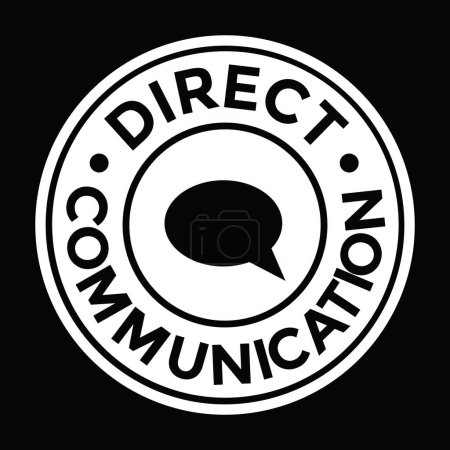 Illustration for Direct communication, black rubber stamp, vector illustraion - Royalty Free Image
