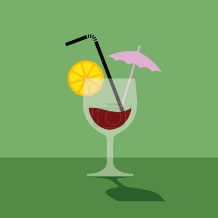 Illustration for Cocktail glass icon, colorful, vector illustration - Royalty Free Image