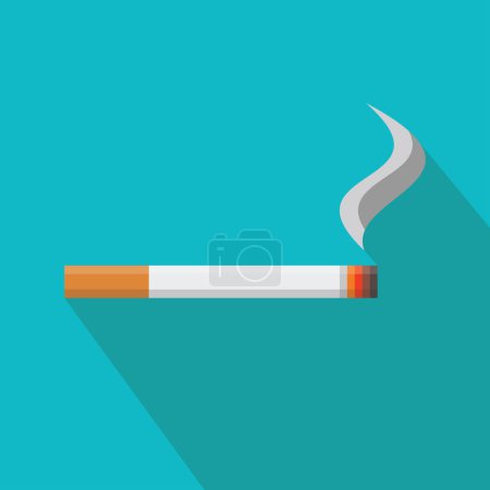 Téléchargez les illustrations : Icône de cigarette, illustration vectorielle - en licence libre de droit