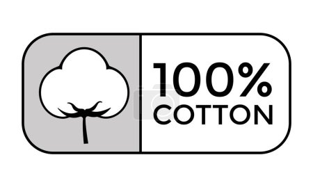 Illustration for 100% cotton icon, vector illustration - Royalty Free Image