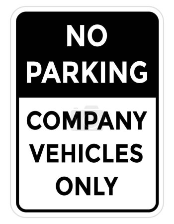 Illustration for No parking company vehicles only sign, vector illustration - Royalty Free Image