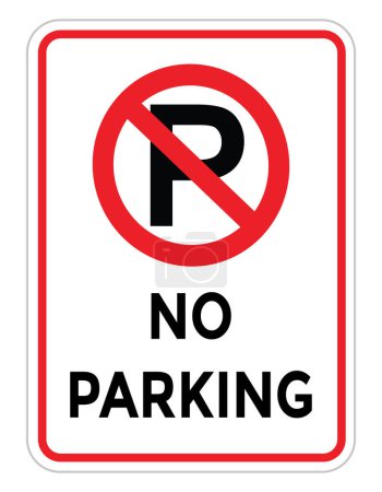 Illustration for No parking sign, vector illustration - Royalty Free Image