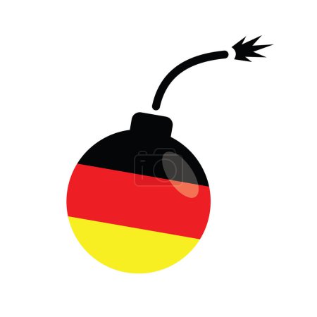 Ilustración de Alemania bomba icono simple, bandera de Alemania, vector de ilustración - Imagen libre de derechos