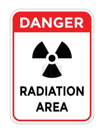 Téléchargez les illustrations : Zone de rayonnement dangereux, illustration vectorielle - en licence libre de droit