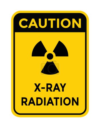 Ilustración de Precaución radiación de rayos X, ilustración de vectores - Imagen libre de derechos