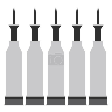 Illustration for Tank shell, depleted uranium, vector illustration - Royalty Free Image