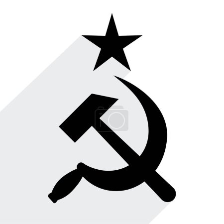 Ilustración de Hoz y martillo, Unión Soviética, ilustración vectorial - Imagen libre de derechos
