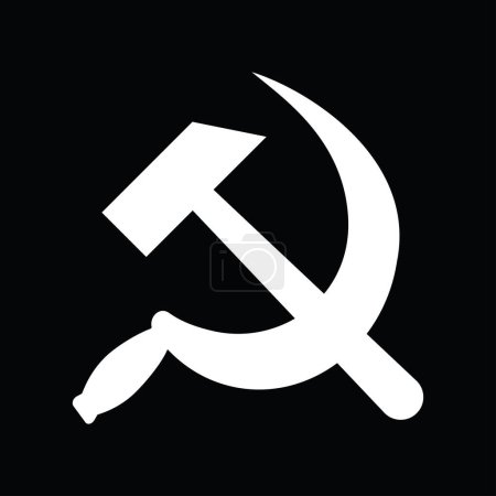 Illustration for Hammer and sickle, vector illustration - Royalty Free Image