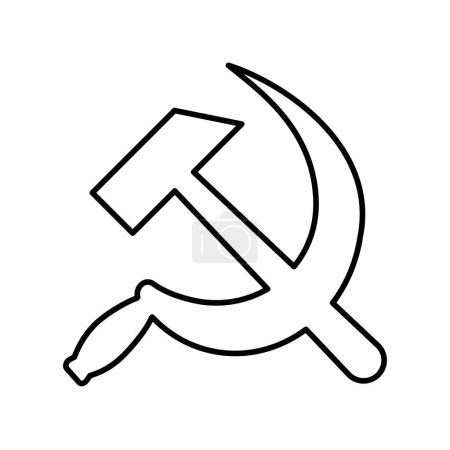 Illustration for Hammer and sickle, vector illustration - Royalty Free Image
