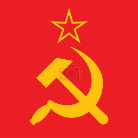 Photo for Hammer and sickle, soviet union, vector illustration - Royalty Free Image