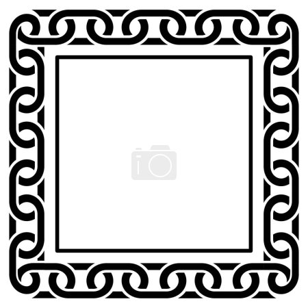 Illustration for Chains frame, seamless, vector illustration - Royalty Free Image