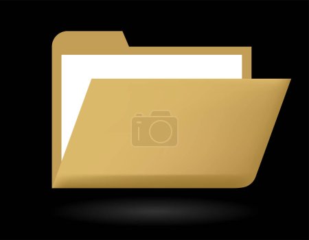 Illustration for Folder opened icon, vector illustration - Royalty Free Image