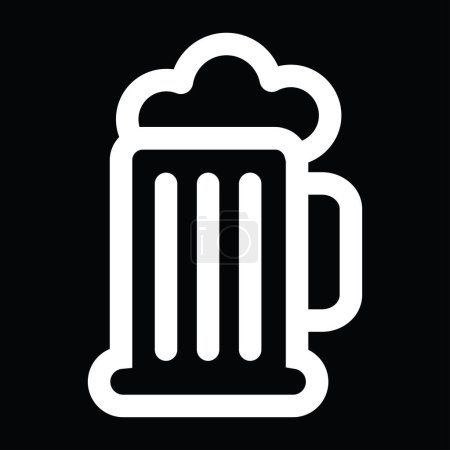Illustration for Beer mug icon with foam - Royalty Free Image