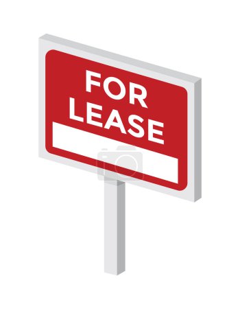 Illustration for For lease sign, real estate, vector illustration - Royalty Free Image