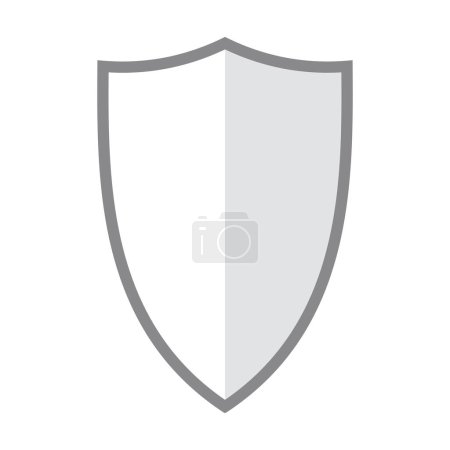 Illustration for Shield linear, empty or blank, vector illustration - Royalty Free Image