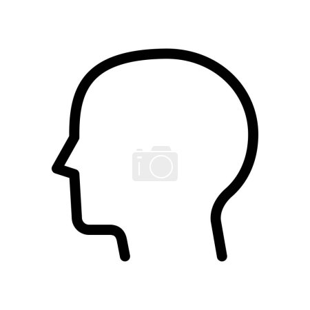 Illustration for Human head icon, linear, vector illustration - Royalty Free Image