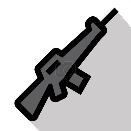 Ilustración de Asalto rifle icono simple, vector de ilustración - Imagen libre de derechos