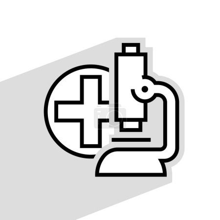 Ilustración de Microscopio médico icono vector ilustración - Imagen libre de derechos