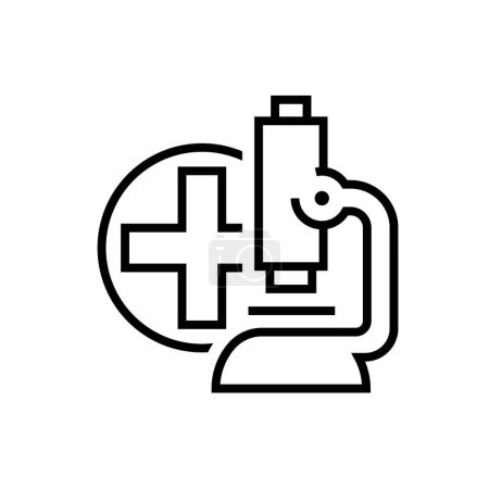 Ilustración de Microscopio médico icono vector ilustración - Imagen libre de derechos