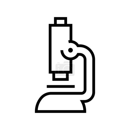 Téléchargez les illustrations : Illustration vectorielle d'icône de microscope médical - en licence libre de droit