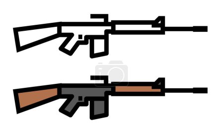 Illustration for Assault rifle icon, simple weapon, vector illustration - Royalty Free Image