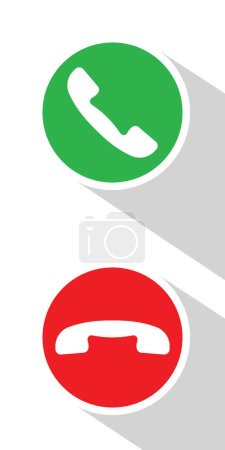 Illustration for Handset icon, phone or telephone, vector illustration - Royalty Free Image