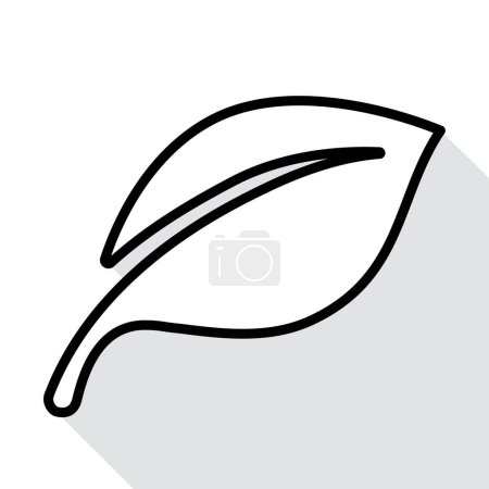 Illustration for White leaf with gray shadow icon, vector illustration - Royalty Free Image