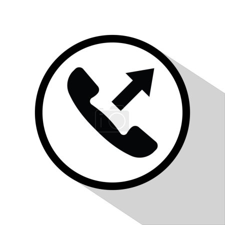 Ilustración de Icono del teléfono Vector Diseño simple con flecha - Imagen libre de derechos