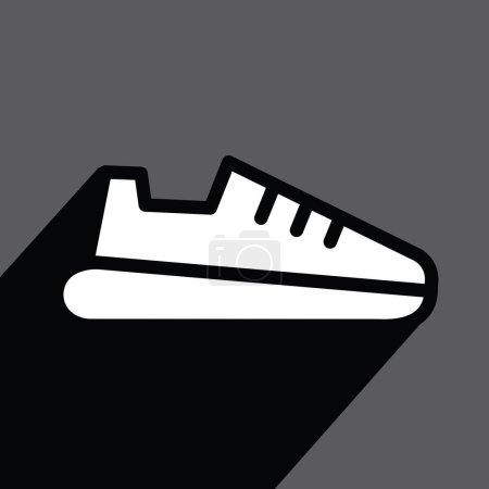 Illustration for Sports shoe, running shoe, icon, vector illustration - Royalty Free Image