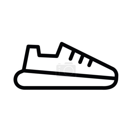 Illustration for Sports shoe, running shoe, icon, vector illustration - Royalty Free Image