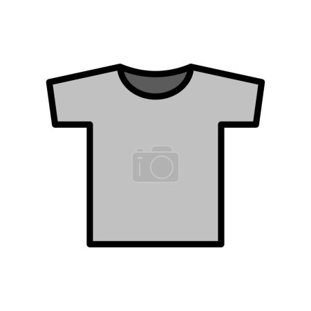 Téléchargez les illustrations : T-shirt icône simple, illustration vectorielle - en licence libre de droit