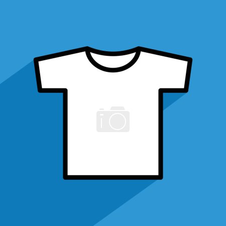 Ilustración de Camiseta icono simple, ilustración vectorial - Imagen libre de derechos