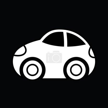 Ilustración de Icono de coche estilo de dibujos animados, vector de ilustración - Imagen libre de derechos