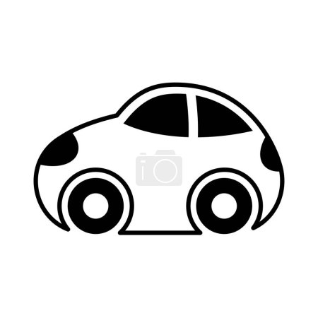 Téléchargez les illustrations : Icône de voiture style dessin animé, illustration vectorielle - en licence libre de droit