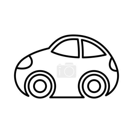 Ilustración de Icono de coche estilo de dibujos animados, vector de ilustración - Imagen libre de derechos