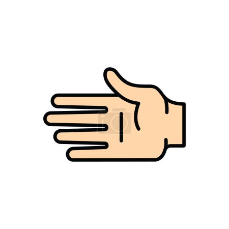 Ilustración de Icono de la mano, la palma, vector de ilustración - Imagen libre de derechos