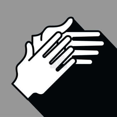 Illustration for Hands clapping, applause, linear, vector illustration - Royalty Free Image