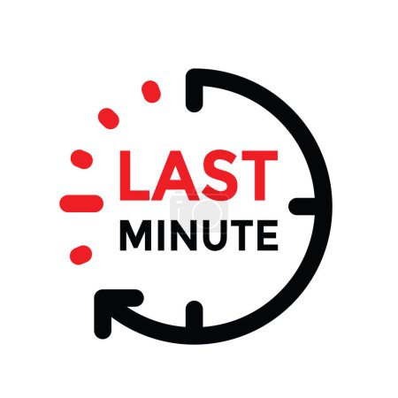 Illustration for Last minute, stopwatch, simple icon, vector illustration - Royalty Free Image