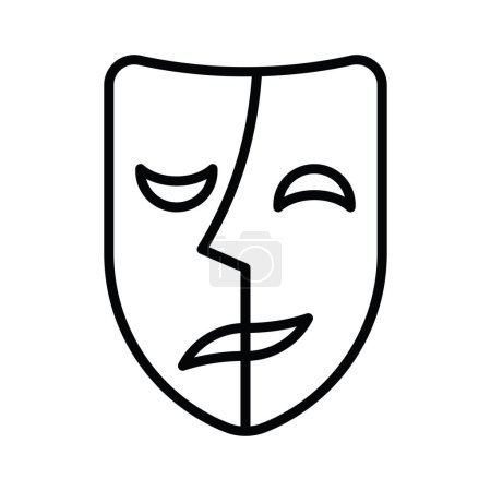 Illustration for Theatre mask, comedy and tragedy, vector illustration - Royalty Free Image