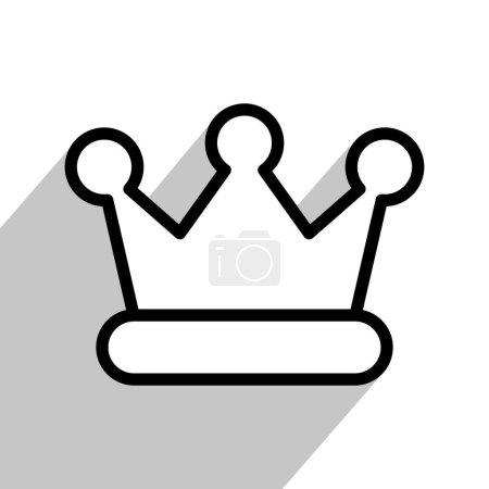 Ilustración de Icono de la corona vector aislado sobre fondo blanco para su diseño web y aplicación móvil, concepto de logotipo de la corona - Imagen libre de derechos