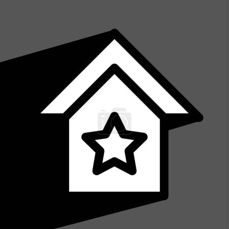 illustration of house icon with star