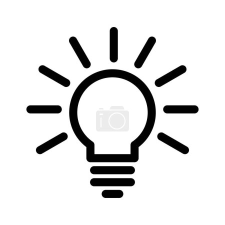 Illustration for Illustration of light bulb icon - Royalty Free Image