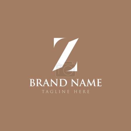 Illustration for ZL logo letter design on luxury background. LZ logo monogram initials letter concept. - Royalty Free Image