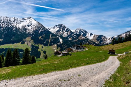 Photo for A leisurely hike from Zoeblen Zugspitzblick to the Schoenkahler in the beautiful Tannheimer Valley - Royalty Free Image