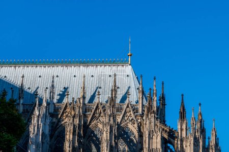 Photo for South-east view of Cologne Cathedral with details of the buttres - Royalty Free Image